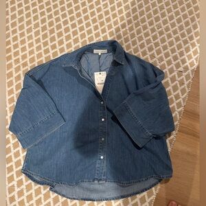 Zara flowy Wide sleeve denim Shirt